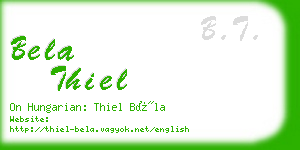 bela thiel business card